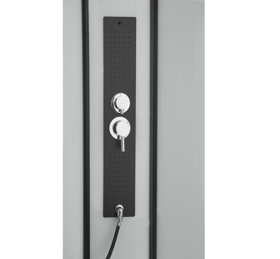 Cabina idromassaggio 90x90 o 80x120 cm con profili neri e sistema Quick Line CA83