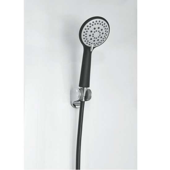 Cabina idromassaggio 90x90 o 80x120 cm con profili neri e sistema Quick Line CA83