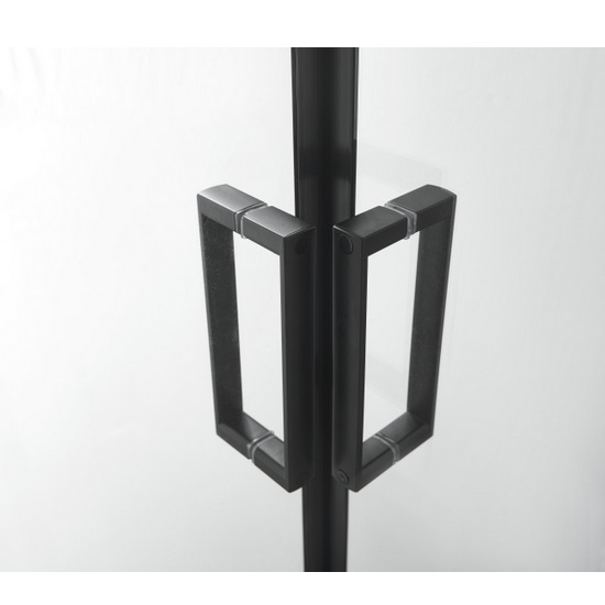 Cabina idromassaggio 90x90 o 80x120 cm con profili neri e sistema Quick Line CA83