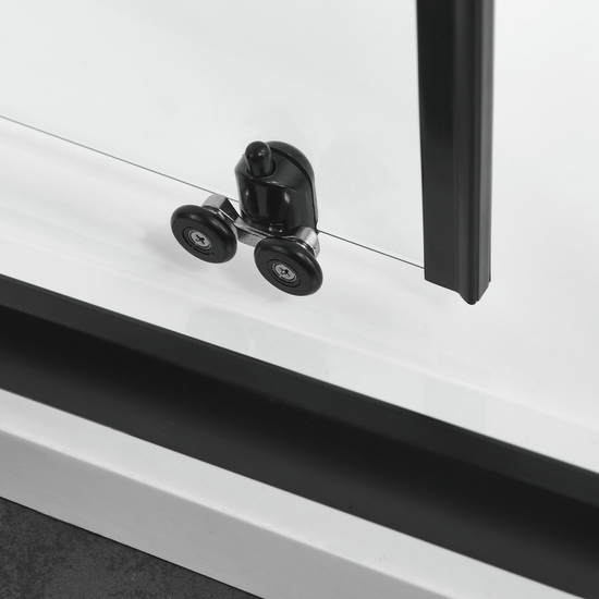 Cabina idromassaggio 90x90 o 80x120 cm con profili neri e sistema Quick Line CA83