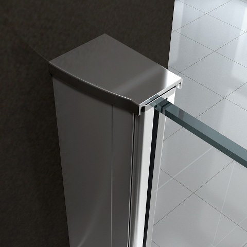 Box doccia anta fissa porta scorrevole H195 chiusura soft-close vetro anticalcare 8 mm in diverse misure B09