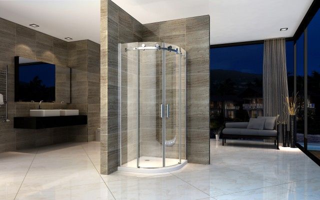 Box doccia semicircolare doppia porta scorrevole senza profili B51