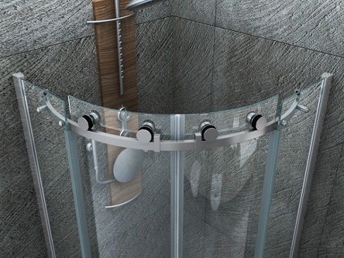 Box doccia semicircolare doppia porta scorrevole senza profili B51