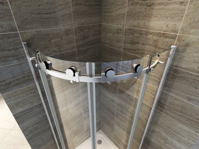 Box doccia semicircolare doppia porta scorrevole senza profili B51