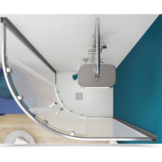 Box semicircolare 70x90 reversibile trasparente o opaco B54