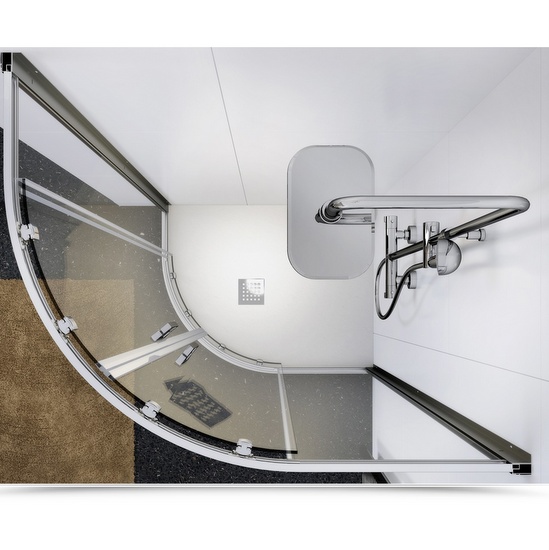 Box semicircolare 70x90 reversibile trasparente o opaco B54