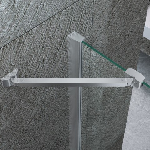 Box doccia in cristallo trasparente 8mm con porta a battente in diverse misure B64