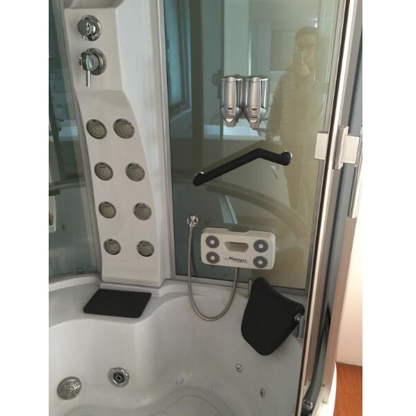 150x150 whirlpool cabin with corner bath for 2 people CA77