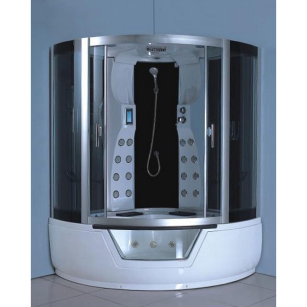 150x150 whirlpool cabin with corner bath for 2 people CA77