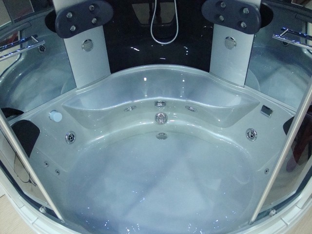 Shower enclosure 150x150 16 jets corner hydromassage cabin with 2 places and 2 colors CA13