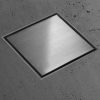 Canalina di scarico per docce 15x15cm in acciaio inox CS01