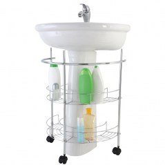 colonna_sottolavabo_2_piani_acciaio_cromato_ruote_multiuso__1599057200_785 Colonna in acciaio cromato con ruote 2 piani sottolavabo