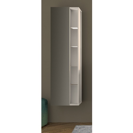 Modern hanging complement 45x32x158H cm column in 2 colors with mirrored door CMP024