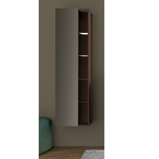 Modern hanging complement 45x32x158H cm column in 2 colors with mirrored door CMP024