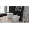floor-standing ceramic flush toilet and bidet with toilet seat cover MODEL "TOKYO"
