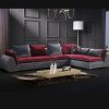 Sofa model Beatrice 360 cm modern furniture burgundy gray corner living room