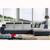 Perla model 330 cm corner microfiber sofa with modern cushions