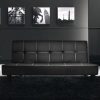 Faux leather sofa bed black 180x97x36 cm with anti-tip system model Federica