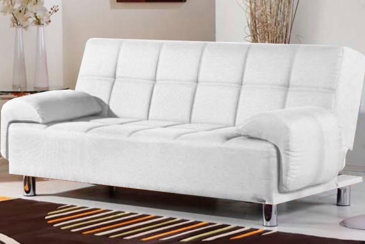 Faux leather sofa bed 200x140 2 colors available model Angelica