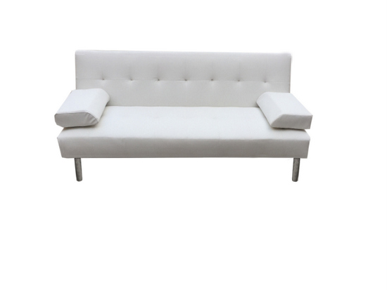 Divano letto ecopelle 167x94x31 reclinabile braccioli inclusi modello Jenny