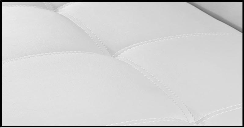 Divano letto 116x92x43 ecopelle in due colori con sistema antiribaltamento modello Eleonora