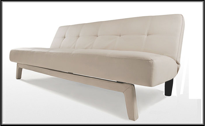 Faux leather sofa bed 180x108x40 in two colors with anti-tip system model Erica