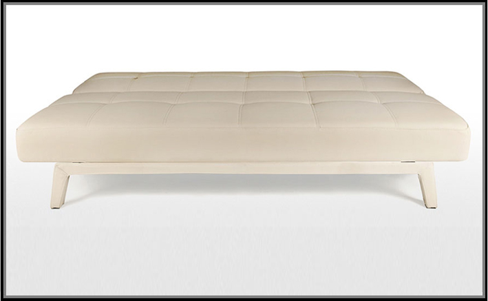 Faux leather sofa bed 180x108x40 in two colors with anti-tip system model Erica