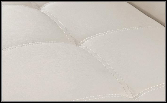 Faux leather sofa bed 180x108x40 in two colors with anti-tip system model Erica