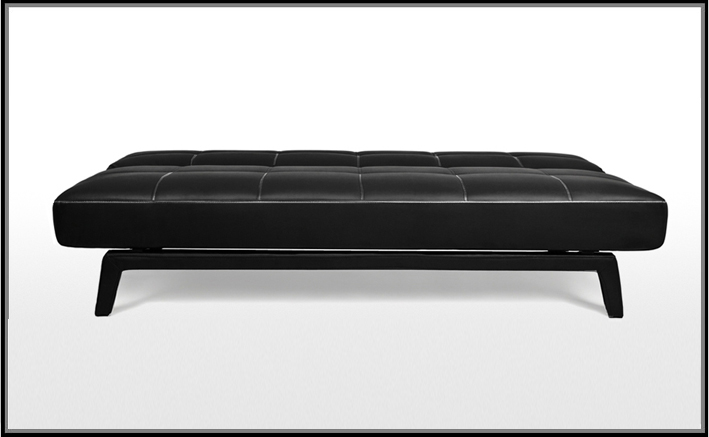 Faux leather sofa bed 180x108x40 in two colors with anti-tip system model Erica