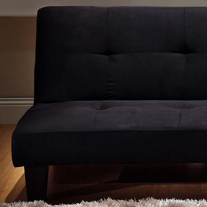 Sofa bed in microfiber or faux leather from 164x78 or 164x95 in 2 colors model Luisa