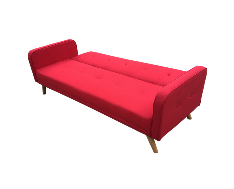 Sofa bed microfiber or faux leather in 4 colors clic-clac opening 208x110x43 Rodrigo model