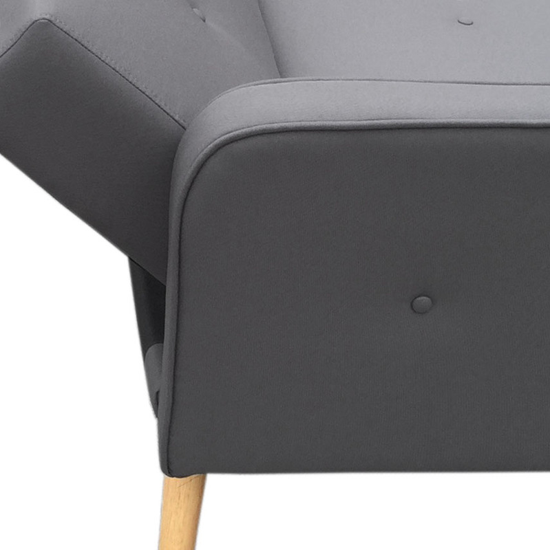 Sofa bed microfiber or faux leather in 4 colors clic-clac opening 208x110x43 Rodrigo model