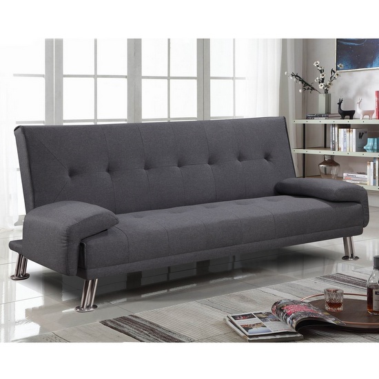 Faux leather or microfiber sofa bed 194x110 in 4 colors reclining sofa with armrests included Sibyl model