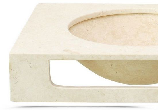 Countertop sink models LAV48 LAV49 in two sizes made of stone-effect marble