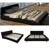 Tulip double bed model 224x172 black color steel feet modern design