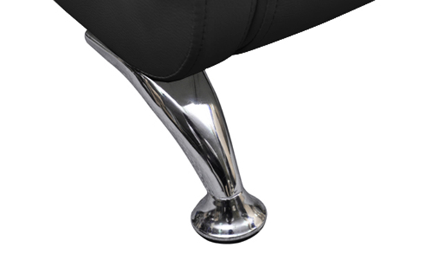 Letto matrimoniale modello Silene 227x174 bianco o nero rivestimento ecopelle piedi in acciaio