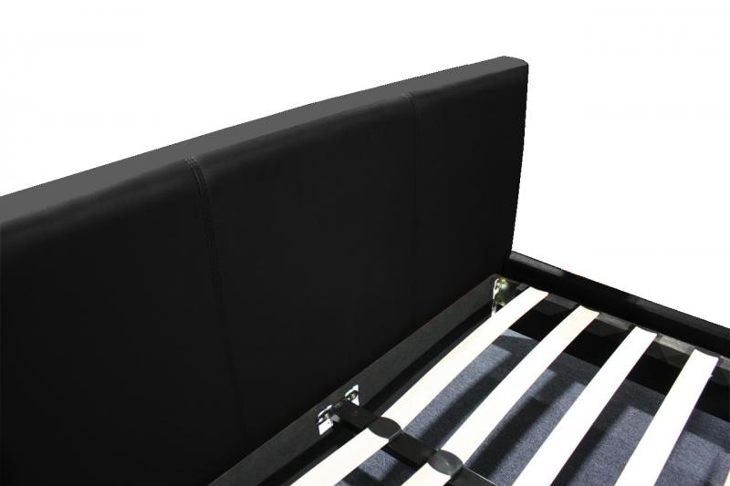 Letto matrimoniale modello Margherita 220x167 con vano contenitore bianco o nero ecopelle