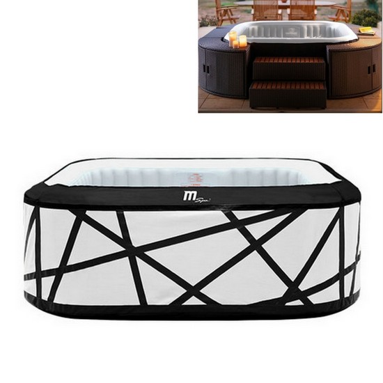 minipiscina_185x185_sistema_autogonfiante_idromassaggio_132_getti_mi021_con_rattan Minipiscina 185x185 sistema autogonfiante idromassaggio 132 getti PG017