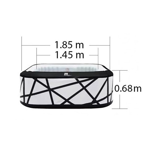 Minipiscina 185x185 sistema autogonfiante idromassaggio 132 getti PG017