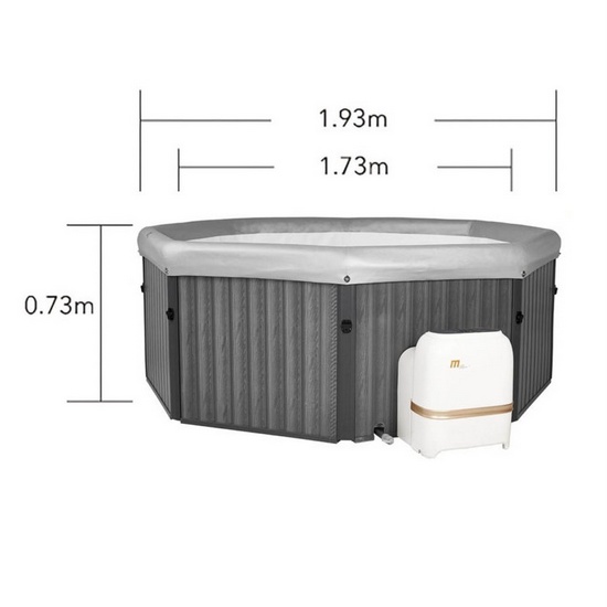 Mini piscina idromaggio da 193x73 spa relax con generatore di ozono MI023