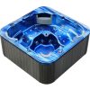 Blue square model whirlpool 215x215x93 cm with 52 jets with 5 places MI009