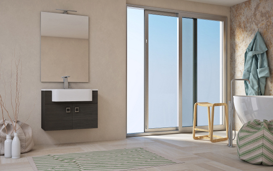 Arredo Mobile Bagno moderno Florens da 70+30+70 cm doppio lavabo disponibile in 3 colori