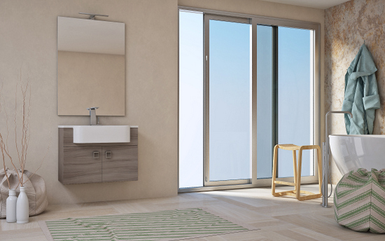 Arredo Mobile Bagno moderno Florens da 70+30+70 cm doppio lavabo disponibile in 3 colori