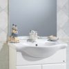 Cleo bathroom cabinet 75 cm glossy white