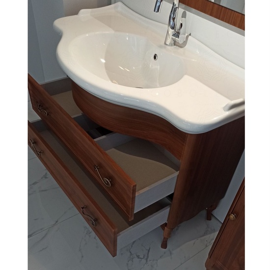 Arte Povera bathroom furniture model Jupiter available in two finishes from 114 cm with two drawers