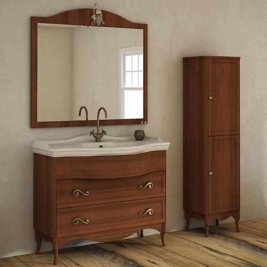 Arte Povera bathroom furniture model Jupiter available in two finishes from 114 cm with two drawers