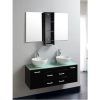James 120cm bathroom cabinet furniture with double sink black color OFFER