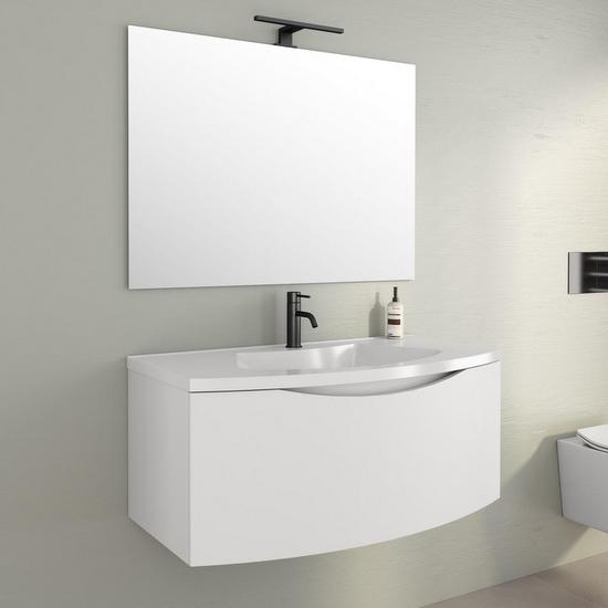 Debby2 80cm or 100cm bathroom furniture available in 6 colors with mirror