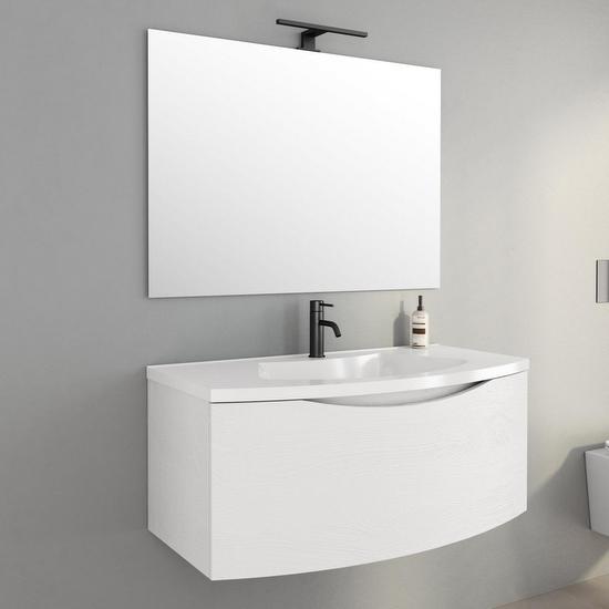 Debby2 80cm or 100cm bathroom furniture available in 6 colors with mirror