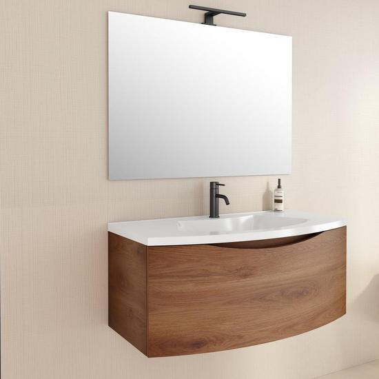 Debby2 80cm or 100cm bathroom furniture available in 6 colors with mirror